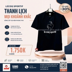 Áo Thể Thao Chính Hãng Lecoq cổ tròn - màu Đen L241MCNA0312-B01