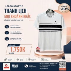 Áo Thể Thao Chính Hãng Lecoq cổ tròn - màu Trắng L252MCNRTS03-A02