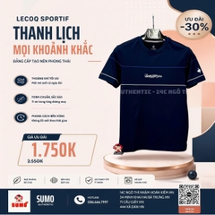 Áo Thể Thao Chính Hãng Lecoq cổ tròn - màu Xanh Navy L252UCNTTS01-D13
