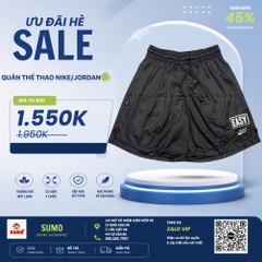 Quần Thể Thao Chính Hãng Nike Dri-FIT KD Logo Breathable Solid Color Sports Shorts Black - màu Đen DH7366-010