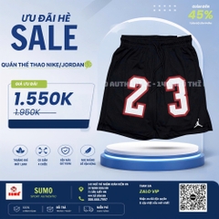 Quần Thể Thao Chính Hãng Nike  Jordan Shorts 23 Black - màu Đen DX9672-010