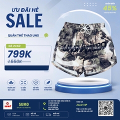 Quần Thể Thao Chính Hãng UNSHACKLED PRINTED SHORT - màu Nâu UNSHACKLED SHORT 1