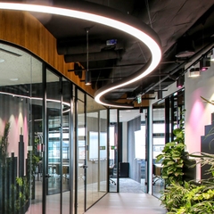 Văn Phòng Bừng Sáng, Cảm Hứng Tràn Đầy: Đèn Thả Nhôm Profile Uốn Cong Theo Yêu Cầu - Biến Mọi Không Gian Thành Kiệt Tác Ánh Sáng!