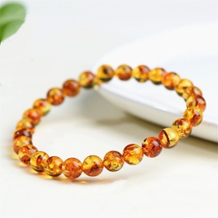 VT226 Vòng tay hổ phách Amber hạt 8mm