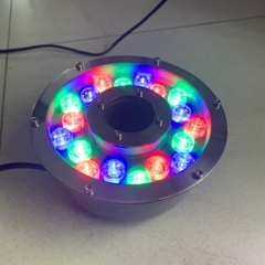 Đèn Âm Nước Cho Vòi Phun, Đổi Màu Công Suất 18w KT D180*H85-D45mm 24v RGB