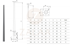 Cột Đèn Trang Trí Sân Vườn Công Viên hiện đại gia công theo thông số bản vẽ 4m, 5m, 6m