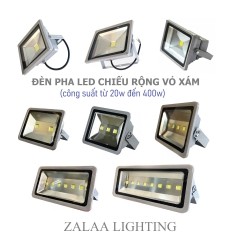Đèn Pha LED Rọi Chiếu Rộng Vỏ Xám từ 20W đến 400W