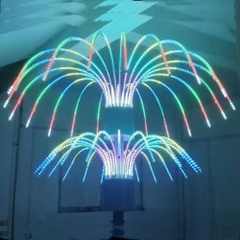 Đầu đèn LED trang trí kiểu Đài Phun Nước hiệu ứng RGB đổi màu 300W với 35 đầu ống dài H750 D1500