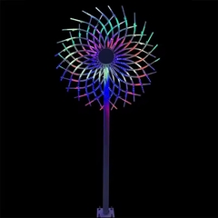 Đầu đèn trang trí kiểu Hoa Bauhinia LED đổi màu RGB 280W 48 đầu ống H1200 D1500 Zalaa ZCSV-PH-18