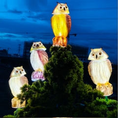 Đèn LED Hình Chim Cú Owl Catbird Năng Động ZALAA Cho Dự Án Chiếu Sáng Cảnh Quan Sân Vườn