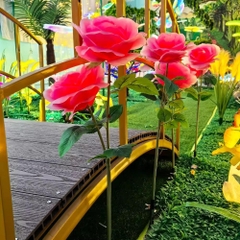 Đèn LED Mô Phỏng Bông Hoa Hồng - Simulation Rose Flower light cho Vườn Ánh Sáng Zalaa Light Garden