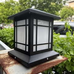 Đèn Trụ Cổng Vuông D300mm LED-E27 Chất liệu Inox Sơn theo yêu cầu