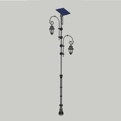Trụ Cột Đèn Cảnh Quan Solar Landscape Cổ Điển Europe ZSLLP H8M 120W 2 Tay Đèn - ZALAA OEM