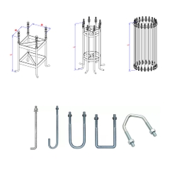ZALAA OEM Sản Xuất Bulong Móng Cột Thép Trụ Đèn Chiếu Sáng | M16, M20, M22, M24, M30