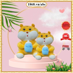 HỔ NGỒI ÔM BÌNH SỮA.