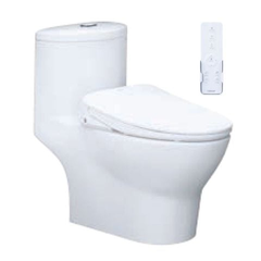 Bàn cầu 1 khối Caesar CD1375 (không nắp) + nắp rửa TAF710H