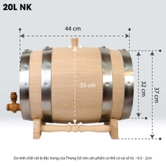 Thùng Gỗ Sồi Nhập Khẩu D.CHEERY 20L