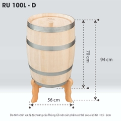 Thùng Gỗ Sồi Nhập Khẩu Nga D.CHEERY 100L