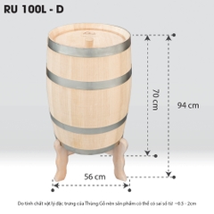 Thùng Gỗ Sồi Nhập Khẩu Nga D.CHEERY 100L