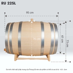 Thùng Gỗ Sồi Nhập Khẩu Nga D.CHEERY 225L