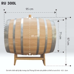 Thùng Gỗ Sồi Nhập Khẩu Nga D.CHEERY 300L