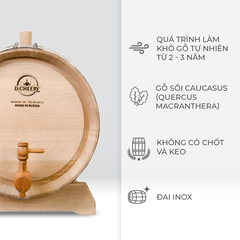 Thùng Gỗ Sồi Nhập Khẩu Nga D.CHEERY 30L