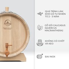 Thùng Gỗ Sồi Nhập Khẩu Nga D.CHEERY 50L