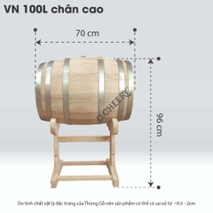 Thùng Gỗ Sồi D.CHEERY 100L
