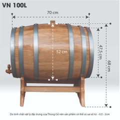 Thùng Gỗ Sồi D.CHEERY 100L