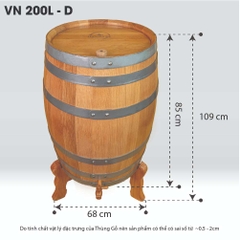 Thùng Gỗ Sồi D.CHEERY 200L