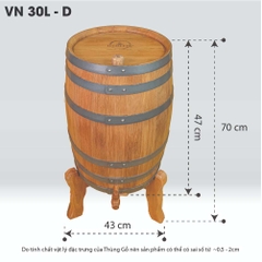Thùng Gỗ Sồi D.CHEERY 30L