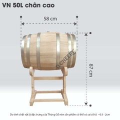 Thùng Gỗ Sồi D.CHEERY 50L