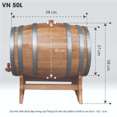 Thùng Gỗ Sồi D.CHEERY 50L