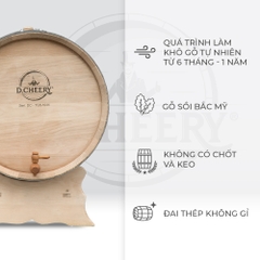Thùng Gỗ Sồi D.CHEERY 100L