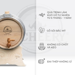 Thùng Gỗ Sồi D.CHEERY 10L