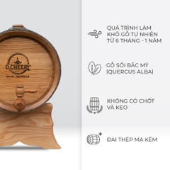 Thùng Gỗ Sồi D.CHEERY 10L
