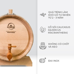 Thùng Gỗ Sồi Nhập Khẩu D.CHEERY 30L