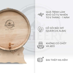 Thùng Gỗ Sồi D.CHEERY 100L