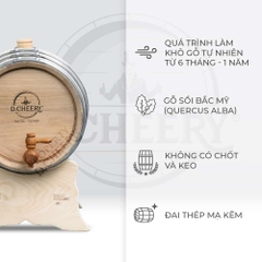 Thùng Gỗ Sồi D.CHEERY 10L