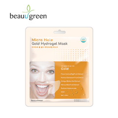 Mặt nạ Beaugreen Microhole Gold Hydrogel Mask chứa tinh chất vàng 24K