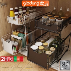 Kệ Ngăn Kéo Thông Minh Đựng Đồ Gia Vị, Chai Lọ Đa Năng Cho Nhà Bếp LAZYDO (LZ-0217) - gia dụng plus