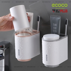 Bộ 2 Cốc Súc Miệng Đánh Răng Gọn Gàng / Kèm Ngăn Đựng Bàn Chải Đa Năng | Ecoco Chính Hãng - gia dụng plus