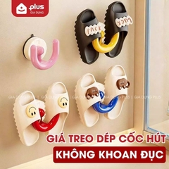 Móc Treo Tường Cốc Hút Không Khoan Đục, Nhiều Màu Sắc, Móc Treo Dép Nhựa Cốc Hút Bám Tường Chắc Chắn