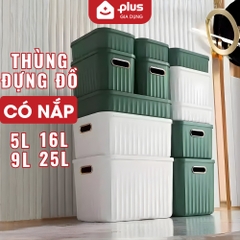 🔴OUTLET | Hộp Đựng Đồ Có Nắp Nhựa PP Đa Năng Cho Phòng Ngủ, Tủ Quần Áo, Phòng Khách Có Nắp Đậy Nhựa PP
