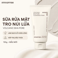 Sữa Rửa Mặt Innisfree Kiểm Soát Nhờn Tro Núi Lửa Volcanic BHA Pore Cleansing Foam 150g (Mẫu Mới) (Nhập Khẩu)