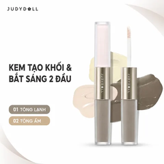 Kem Tạo Khối & Bắt Sáng Judydoll 2 Đầu Liquid Highlighter & Contour Duo 4,8g