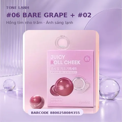 Set Má Kem Và Bắt Sáng Romand Juicy Roll Cheek (Olive Young Limited Edition) (HSD 02/2028)
