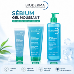 Gel Rửa Mặt Cho Da Dầu & Hỗn Hợp Bioderma Sébium Gel Moussant (Nhập Khẩu) (Mẫu Mới)