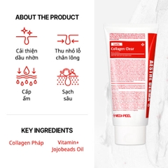 Sữa Rửa Mặt Dưỡng Ẩm Se Khít Lỗ Chân Lông Medi Peel+ Red Lacto Collagen Clear 2.0 300ml