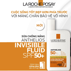 Sữa Chống Nắng La Roche-Posay Anthelios 50+ Fluide Invisible 50ml (Vạch Vàng) - Không Hương Liệu [Công Ty]
